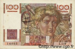 100 Francs JEUNE PAYSAN FRANKREICH  1953 F.28.35 fST