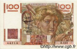 100 Francs JEUNE PAYSAN FRANKREICH  1953 F.28.35 fST+