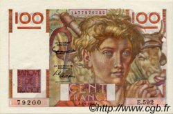 100 Francs JEUNE PAYSAN FRANCIA  1954 F.28.43 q.AU