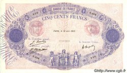500 Francs BLEU ET ROSE FRANKREICH  1923 F.30.27 fVZ
