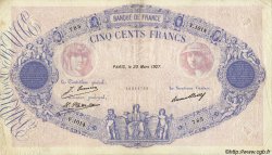 500 Francs BLEU ET ROSE FRANCE  1927 F.30.30 F+