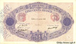 500 Francs BLEU ET ROSE FRANKREICH  1928 F.30.31 fVZ