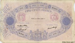 500 Francs BLEU ET ROSE FRANKREICH  1936 F.30.37 fS