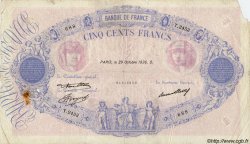 500 Francs BLEU ET ROSE FRANKREICH  1936 F.30.37 SGE