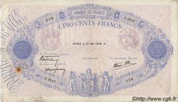 500 Francs BLEU ET ROSE modifié FRANCE  1938 F.31.12 F+