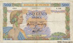 500 Francs LA PAIX FRANCIA  1940 F.32.02 BC