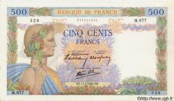 500 Francs LA PAIX FRANCIA  1940 F.32.04 q.AU