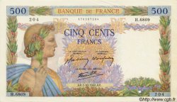 500 Francs LA PAIX FRANCIA  1942 F.32.41 MBC a EBC
