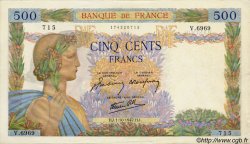 500 Francs LA PAIX FRANCIA  1942 F.32.41 q.AU