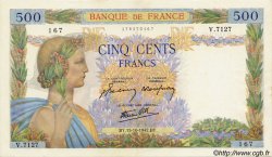 500 Francs LA PAIX FRANKREICH  1942 F.32.42 fVZ