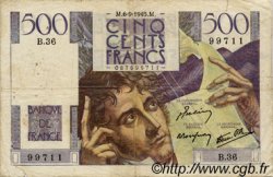500 Francs CHATEAUBRIAND FRANCE  1945 F.34 G