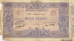 1000 Francs BLEU ET ROSE FRANKREICH  1926 F.36.43 SGE