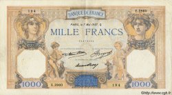 1000 Francs CÉRÈS ET MERCURE FRANCIA  1927 F.37 MBC