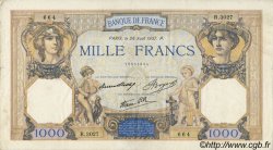 1000 Francs CÉRÈS ET MERCURE type modifié FRANKREICH  1937 F.38.03 SS