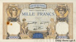 1000 Francs CÉRÈS ET MERCURE type modifié FRANCE  1937 F.38.04 VF