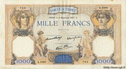 1000 Francs CÉRÈS ET MERCURE type modifié FRANKREICH  1937 F.38.05
