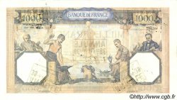 1000 Francs CÉRÈS ET MERCURE type modifié Annulé FRANKREICH  1938 F.38.24 VZ
