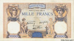 1000 Francs CÉRÈS ET MERCURE type modifié FRANKREICH  1939 F.38.34 SS
