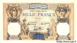 1000 Francs CÉRÈS ET MERCURE type modifié FRANKREICH  1939 F.38.35 VZ