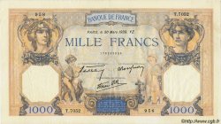 1000 Francs CÉRÈS ET MERCURE type modifié FRANCIA  1939 F.38.35 q.SPL a SPL