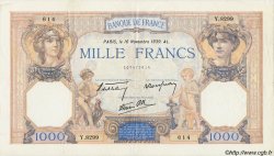 1000 Francs CÉRÈS ET MERCURE type modifié FRANCIA  1939 F.38.39 q.SPL
