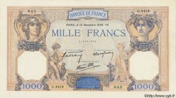 1000 Francs CÉRÈS ET MERCURE type modifié FRANCIA  1939 F.38.39 MBC+