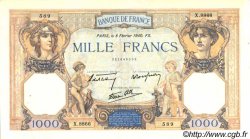 1000 Francs CÉRÈS ET MERCURE type modifié FRANKREICH  1940 F.38.42 fVZ