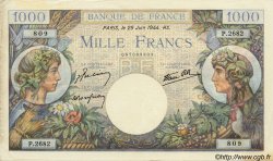 1000 Francs COMMERCE ET INDUSTRIE FRANCIA  1944 F.39.09 SPL