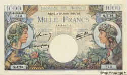 1000 Francs COMMERCE ET INDUSTRIE FRANCE  1944 F.39.11 AU