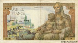 1000 Francs DÉESSE DÉMÉTER FRANKREICH  1942 F.40.02 S