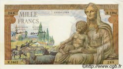 1000 Francs DÉESSE DÉMÉTER FRANCE  1942 F.40.10 UNC-