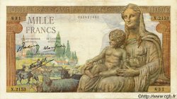 1000 Francs DÉESSE DÉMÉTER FRANCIA  1942 F.40.12 MBC