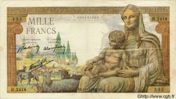 1000 Francs DÉESSE DÉMÉTER FRANCE  1942 F.40.14 F+