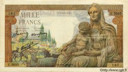 1000 Francs DÉESSE DÉMÉTER FRANKREICH  1943 F.40.22 SS