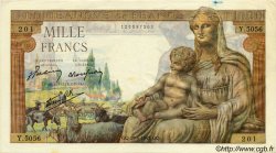 1000 Francs DÉESSE DÉMÉTER FRANCIA  1943 F.40.22 MBC+