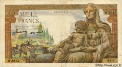 1000 Francs DÉESSE DÉMÉTER FRANCIA  1943 F.40.28 BC+