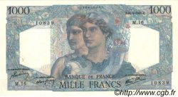 1000 Francs MINERVE ET HERCULE FRANKREICH  1945 F.41.02 fVZ to VZ