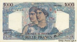 1000 Francs MINERVE ET HERCULE FRANKREICH  1945 F.41.07 VZ+