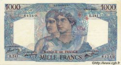 1000 Francs MINERVE ET HERCULE FRANKREICH  1946 F.41.13 VZ