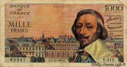 1000 Francs RICHELIEU FRANCE  1955 F.42.17 G