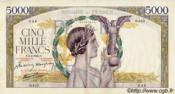 5000 Francs VICTOIRE Impression à plat FRANCIA  1942 F.46.36 EBC+