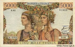 5000 Francs TERRE ET MER FRANCIA  1951 F.48.05 BB
