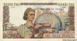 10000 Francs GÉNIE FRANÇAIS FRANCIA  1950 F.50.46 MBC