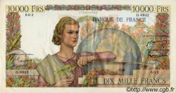 10000 Francs GÉNIE FRANÇAIS FRANKREICH  1954 F.50.70 fVZ