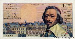 10 Nouveaux Francs RICHELIEU FRANCE  1959 F.57.03 XF-