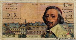 10 Nouveaux Francs RICHELIEU FRANCIA  1960 F.57.08 q.MB