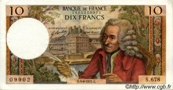 10 Francs VOLTAIRE FRANCE  1971 F.62.50 XF