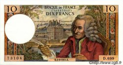 10 Francs VOLTAIRE FRANCIA  1971 F.62.51 SC