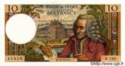 10 Francs VOLTAIRE FRANCIA  1972 F.62.57 SPL a AU