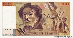 100 Francs DELACROIX imprimé en continu Faux FRANCE  1993 F.69bis.02bx UNC-